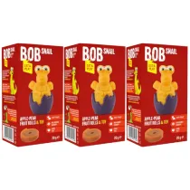 Bob Snail Przekska owocowa jabko-gruszka + zabawka Zestaw 3 x 20 g