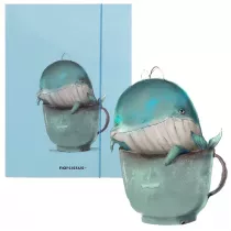Narcissus Teczka A4 z gumk Wieloryb