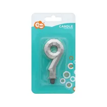 Godan �wieczka Cyfra 9 - Diament metalik 7.6cm