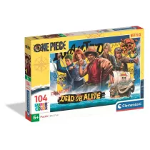 Puzzle 104 Super Color One Piece Netflix Clementoni