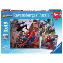 Puzzle 3x49 el. Spider Man w akcji 080250 Ravensburger