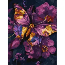 Ideyka Malowanie po numerach - Z�oty Motyl metal 30x40cm