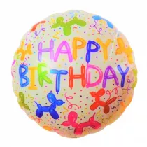 Balon foliowy okragy Pieski 46cm