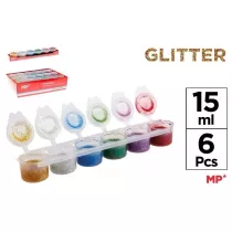 Mp Main Paper Farba plakatowa tempera brokat 6x15ml