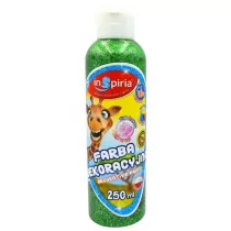 InSpiria Farba dekoracyjna brokatowa zielona 250 ml
