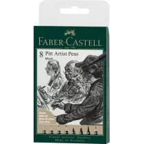 Pitt artist pen black kocwki xxs, s, f, m, b, c, 1.5, fh etui