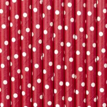 PartyDeco S�omki papierowe czerwony 19.5cm 10 szt.