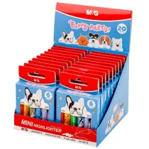 Zakrelacze mini Puppy Party 6 kolorw M&G