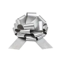 PartyDeco Kokarda dekoracyjna DIY srebrny 30cm