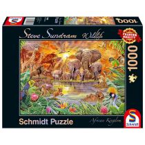 Puzzle 1000 el. Premium Quality. Steve Sundram, Zwierzęta Afryki Schmidt