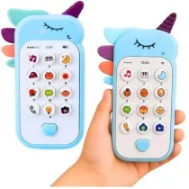 Telefon intraktywny niebieski LeanToys