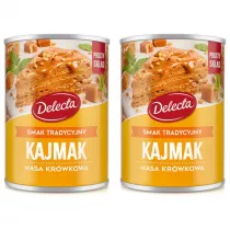 Delecta Kajmak masa krwkowa o smaku tradycyjnym zestaw 2 x 400 g