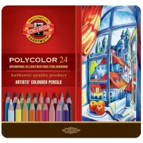 Koh-I-Noor Kredki o��wkowe Polycolor 24 kolor�w