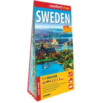 Sweden road map 1:1 000 000 laminat 2024