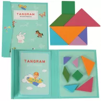 Tangram ksieczka magnetyczna ukadanka montessori klocki gra logiczna 3D