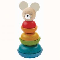 Myszka wieża do układania zabawki drewniane Goki