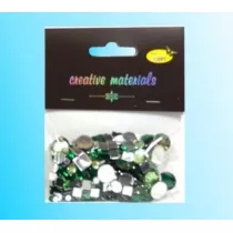 Galeria Hobby Elementy kryszta�kowe zielona 4-12 mm, 25g