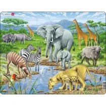 Puzzle 65 el. Wodop�j na afryka�skiej sawannie Larsen