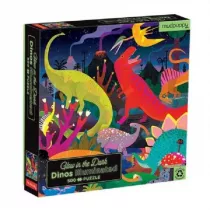 Puzzle rodzinne wiecce w ciemnoci Dinozaury Mudpuppy