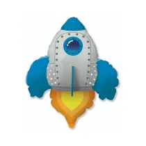 Balon foliowy Rakieta niebieska 60cm