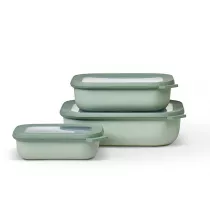 Mepal Zestaw misek Cirqula prostoktna Nordic Jade 106270094700 500 ml + 1 l + 2 l