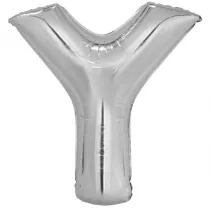 Amscan Balon foliowy litera Y srebrna 76x86cm