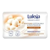 Luksja Creamy & Soft Mleczko Bawe�niane & Prowitamina B5 �agodz�ce kremowe myd�o w kostce 90 g