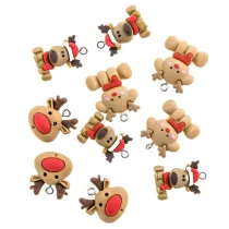 dpCraft Zawieszki polimerowe 3D - Jolly reindeers 10 szt