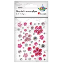Titanum Kryszta�ki samoprzylepne kwiaty mix