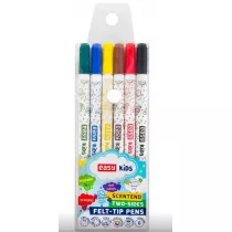 Easy Stationery Flamastry spieralne zapachowe dwustronne 6 szt.