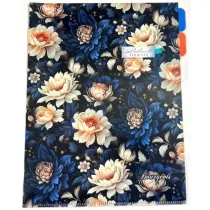 Fresh Teczka A4+ plastik 3 przegrdki koszulka L Kwiaty