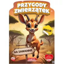 Przygody zwierztek na sawannie z naklejkami