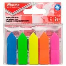 Pbs Connect Zakadki indeksujce Office Products strzaka PP 12x45mm mix kolorw