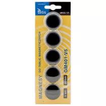 Tetis Magnesy do tablic czarne 30mm/5