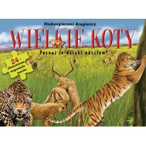 Puzzle 24 el. Wielkie koty. Niebezpieczni drapienicy Wydawnictwo Olesiejuk