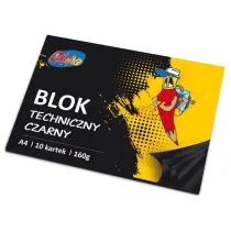 Alfa Pastello Blok techniczny A4 czarny
