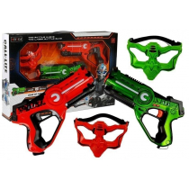 Pistolet laserowy + maska (2szt) Leantoys