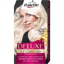 Palette Deluxe Oil-Care Color farba do wosw trwale koloryzujca z mikroolejkami 11-11 Ultra Tytanowy Blond