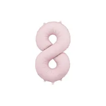 PartyDeco Balon foliowy cyfra 8 jasny r�owy 86cm