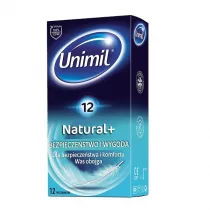 Unimil Natural+ lateksowe prezerwatywy 12 szt.