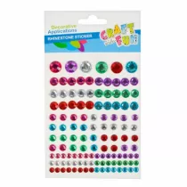 Craft with Fun Krysztaki dekoracyjne samoprzylepne okrge 120 elementw