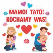 LearnHow Dzie� mamy i taty rodzice dekoracja