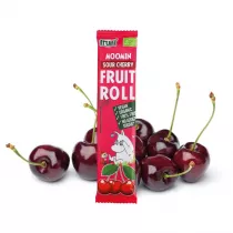 Moomin elki w paskach do rolowania Fruitrol, winia 12 g Bio