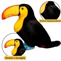 Maskotka Tukan czarny 25cm LeanToys
