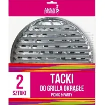 Anna Zaradna Tacki do grilla okrge 35 cm Picnic&Party 2 szt.