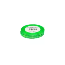 Wst��ka satynowa w kropki zielona 2 x 22m, 6mm