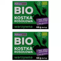 NaturaVena Kostka rosoowa warzywna bezglutenowa Zestaw 2 x 66 g Bio