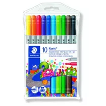 Staedtler Flamastry dwustronne Noris Club, 10 kolor�w 10 szt.