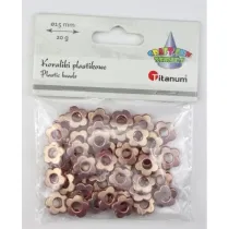 Titanum Koraliki plastikowe kwiatki 15mm 20g