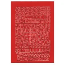 Artdruk Litery samoprzylepne 1 cm 8 arkuszy czerwone
